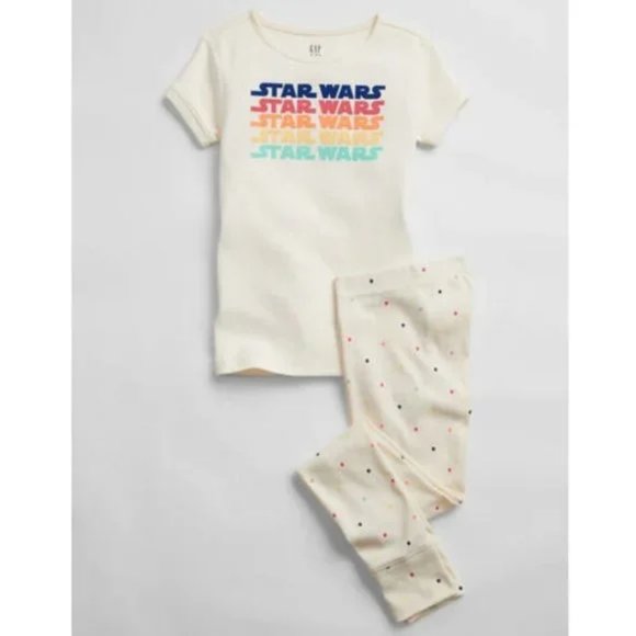 NEW Gap Organic Star Wars Snug Fit Kids Youth Pajamas PJs Set Sleep Pants top 6 - Picture 1 of 5